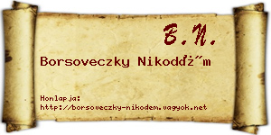 Borsoveczky Nikodém névjegykártya
